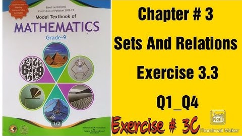 ‎Model Textbook of Mathematics Grade 9 | Exercise 3.3  | Q1_Q4‎