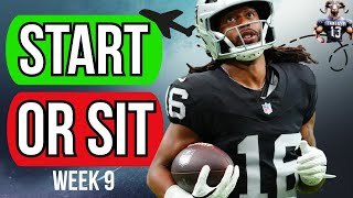Fantasy Football IMPORTANT Week 9 START or SIT | Lineup Advice, BEST Player Matchups