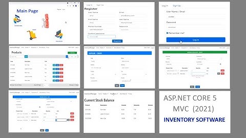 Asp net core 5 MVC - Inventory Management EF CORE Code first with Custom Identity Bootstrap DBFirst