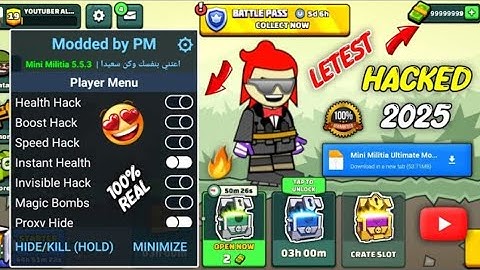 How to hack Mini Militia 2025 🔥😱 | Mini Militia ko kaise hack kre😍 | Latest Hack | Mini Militia Mods