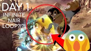 Smash Ultimate - DAY 1 Sora INFINITE NEUTRAL AIR LOOP COMBO???