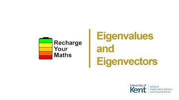 Recharge Your Maths | Level 2 ODEs | Eigenvalues and Eigenvectors