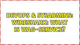 Celebrity DevOps & SysAdmins: Wireshark: What is wag-service? (2 Solutions!!) Wealth