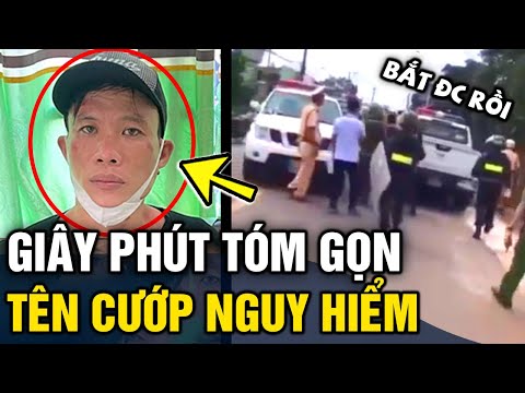 Video Cận cảnh giây phút cảnh sát cơ động 'TÓM GỌN' tên cướp... - youtube