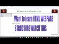 html web page structure