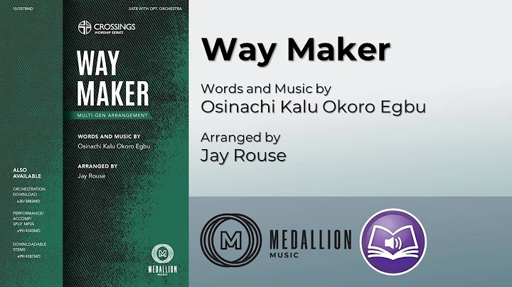 Way Maker (SATB) - Osinachi Kalu Okoro Egbu, arr. ...