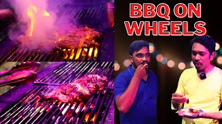 BBQ ON WHEELS- BBQ on street, Drumstick, leg piece, hot chicken wrap & strips- Street food series