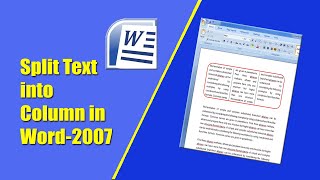 How to Split Text into Column in MS Word 2007 screenshot 3