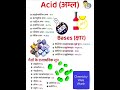 Acid (अम्ल) and Base (क्षार) #acid #base #chemistrywalavikash #chemistry #science
