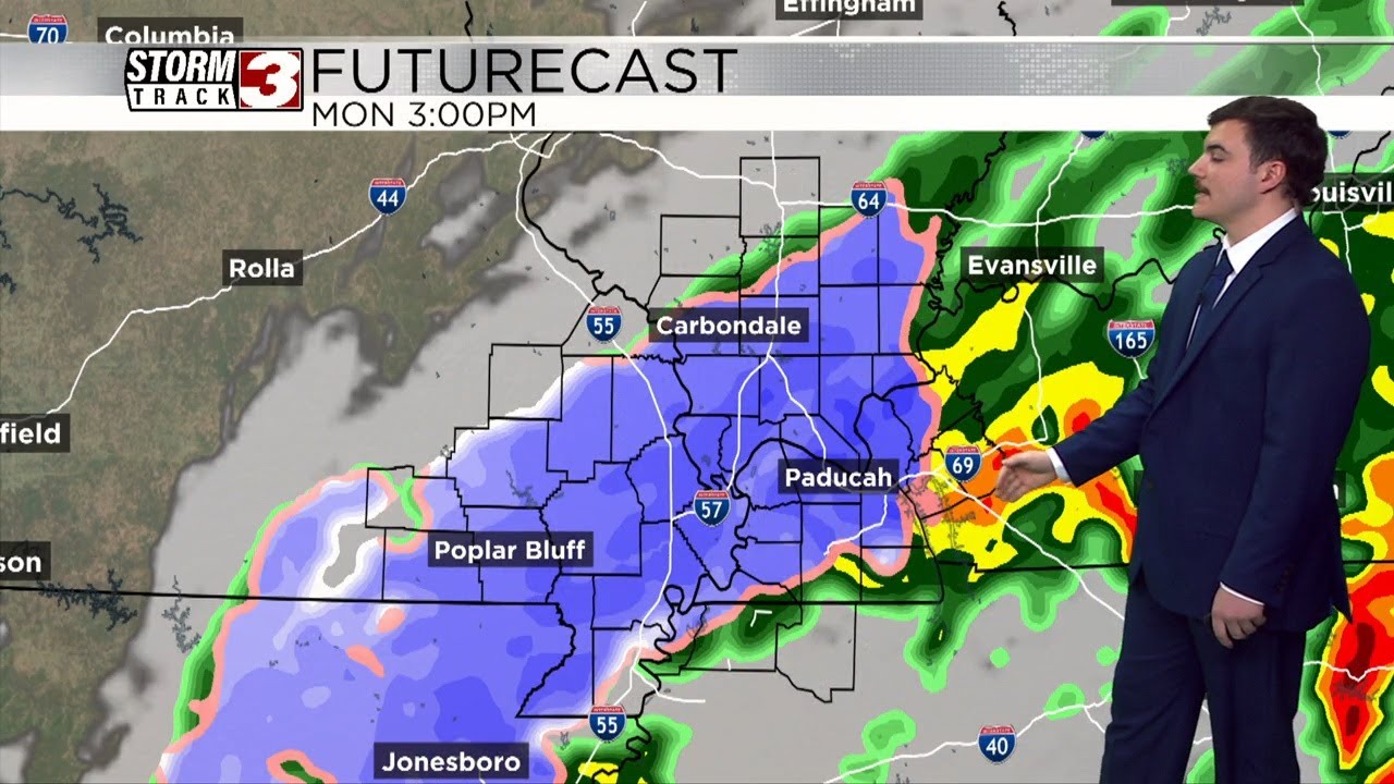 Rain changing to snow for some on Monday - YouTube