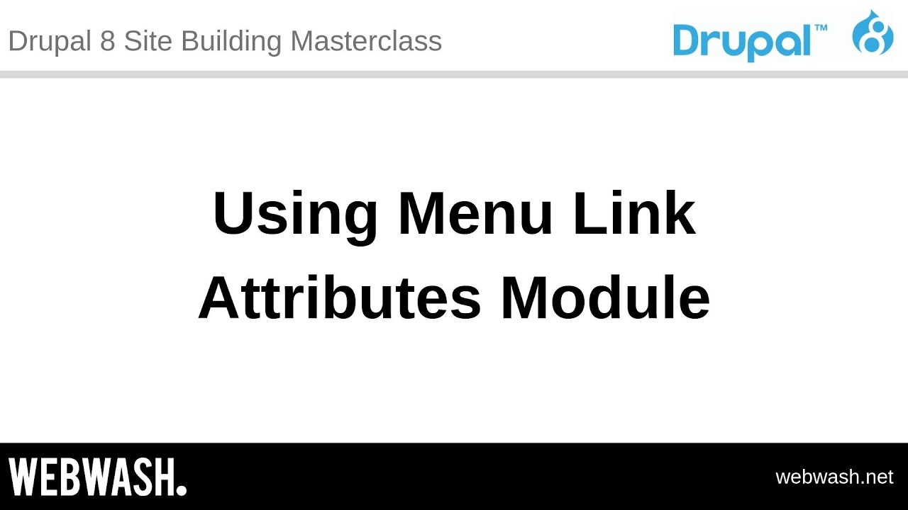 4.4 - Using Menu Link Attributes Module - YouTube
