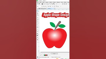 Apple Shape Design in Coreldraw #design #learncoreldraw #youtubeshorts