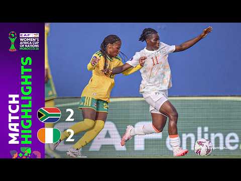South Africa 2-2 Côte d'Ivoire | Match Highlights l TotalEnergies WAFCON 2026 l Group B — football highlights