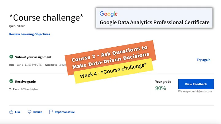 Ask questions to make data driven decisions course challenge answers || Google Data Analytics
