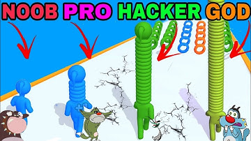 NOOB vs PRO vs HACKER vs GOD Long Neck Run Android iOS Oggy vs Jack vs Taplu vs Bob