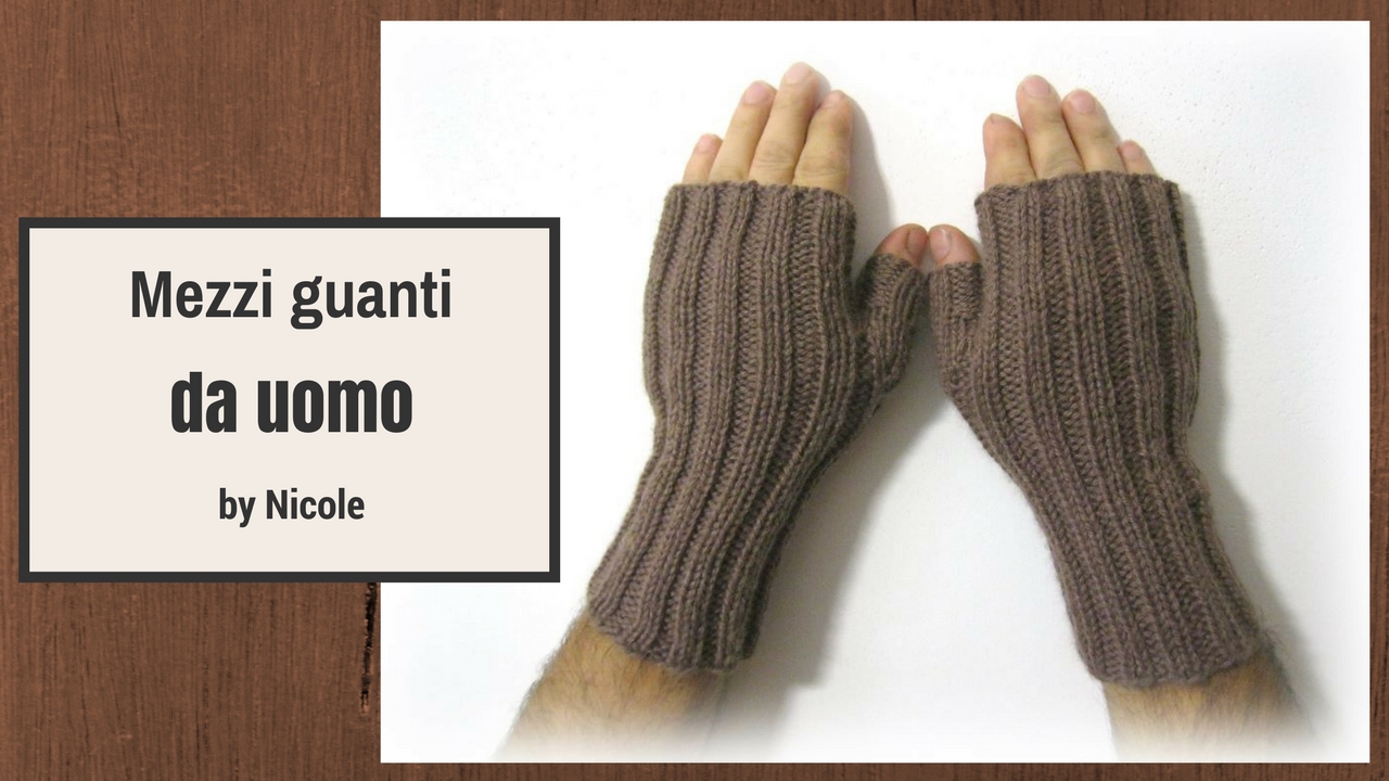 Mezzi guanti a maglia- tutorial / knit fingerless gloves - YouTube