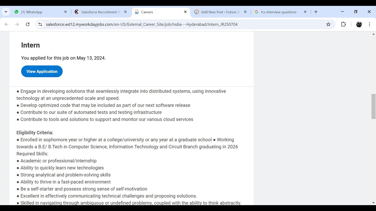 Software Engineer at Salesforce Hiring 2025 - YouTube