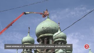 Crews At St. Theodosius Orthodox Cathedral In Tremont After Source Says Dome Will Be Taken Down