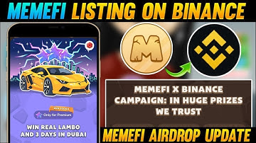 MemeFi Airdrop Listing on Binance ? | MemeFi Airdrop New Update | Memefi airdrop price ?