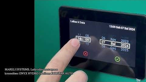 MARELI SYSTEMS. Laikrodžio nustatymaskrosnelėms ONYX HYDRO (FG) | katilams ECOSTAR AUTO   (K400)