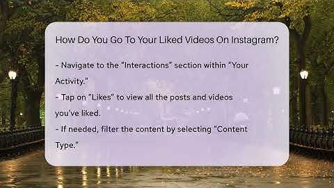How Do You Go To Your Liked Videos On Instagram? - Everyday-Networking