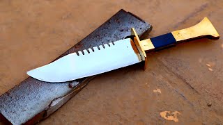 Leaf spring Converted into a hunting knife