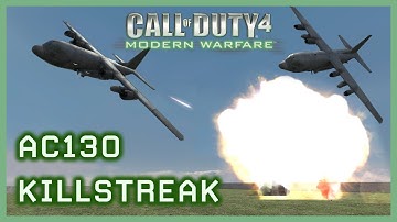Call of Duty 4: AC130 Singleplayer Killstreak! (Survival Mode)