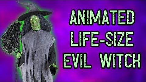 NEW FOR LOWES 2018 GEMMY HALLOWEEN LIFE SIZE ANIMATED EVIL WITCH