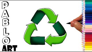 How To Draw ♻️ The Recycling Symbol logo | Learn to Draw  step by step