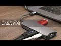 亞果元素 CASA HUB A08 100W USB-C八合一多功能集線器 product youtube thumbnail