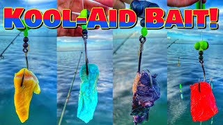 Kool-Aid CHICKEN bait brings in TONS of catfish!!!