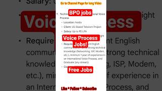 BPO/Voice Process Jobs! #trending #viral #india #reels #youtubeshorts #shorts #shortvideo #trending