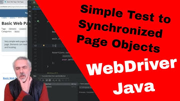 First Test To Synchronized Page Object - WebDriver Java  Overview