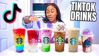 TRYING TIKTOK STARBUCKS DRINKS