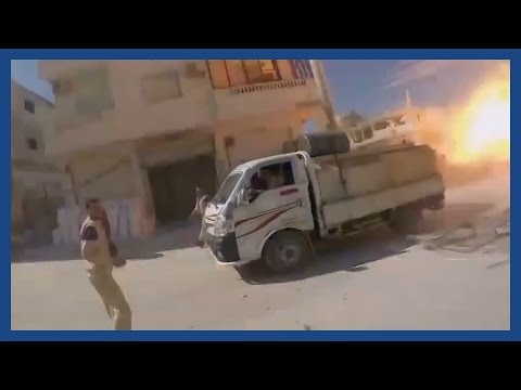 The moment a Russian airstrike hit a hospital clinic in Syria