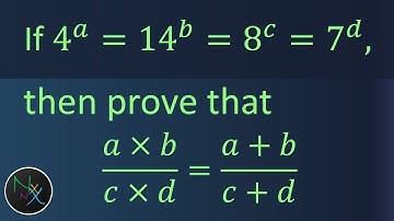If 4^a=14^b=8^c=7^d then find the value of ab/cd -- YouTube