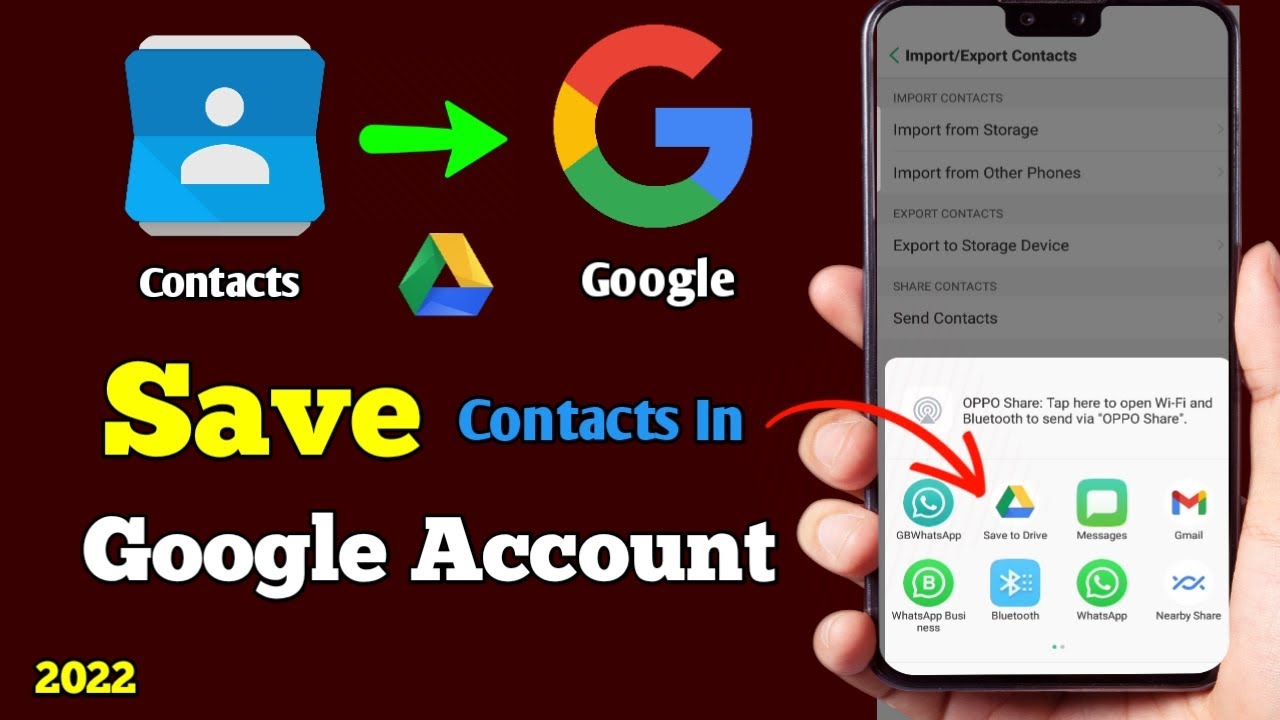 How to Save Contacts in Google Account | How to Import / Export ...