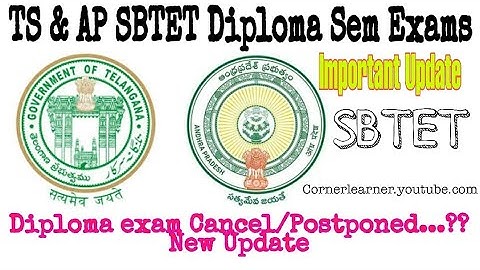 Sbtet Ts New Notifications 2020 | Sbtet Ap New Notification 2020 | Sbtet Exam Date 2020