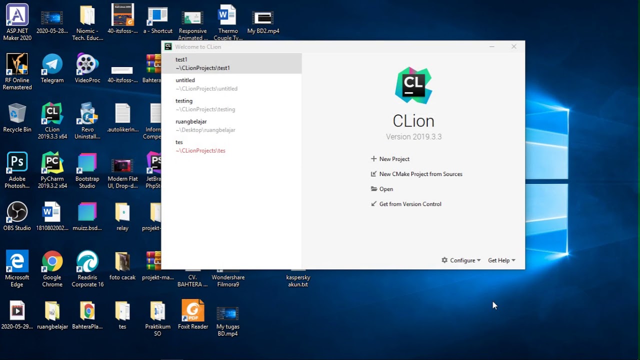 menggunakan IDE Clion untuk bahasa Pemrograman c/c++ - YouTube