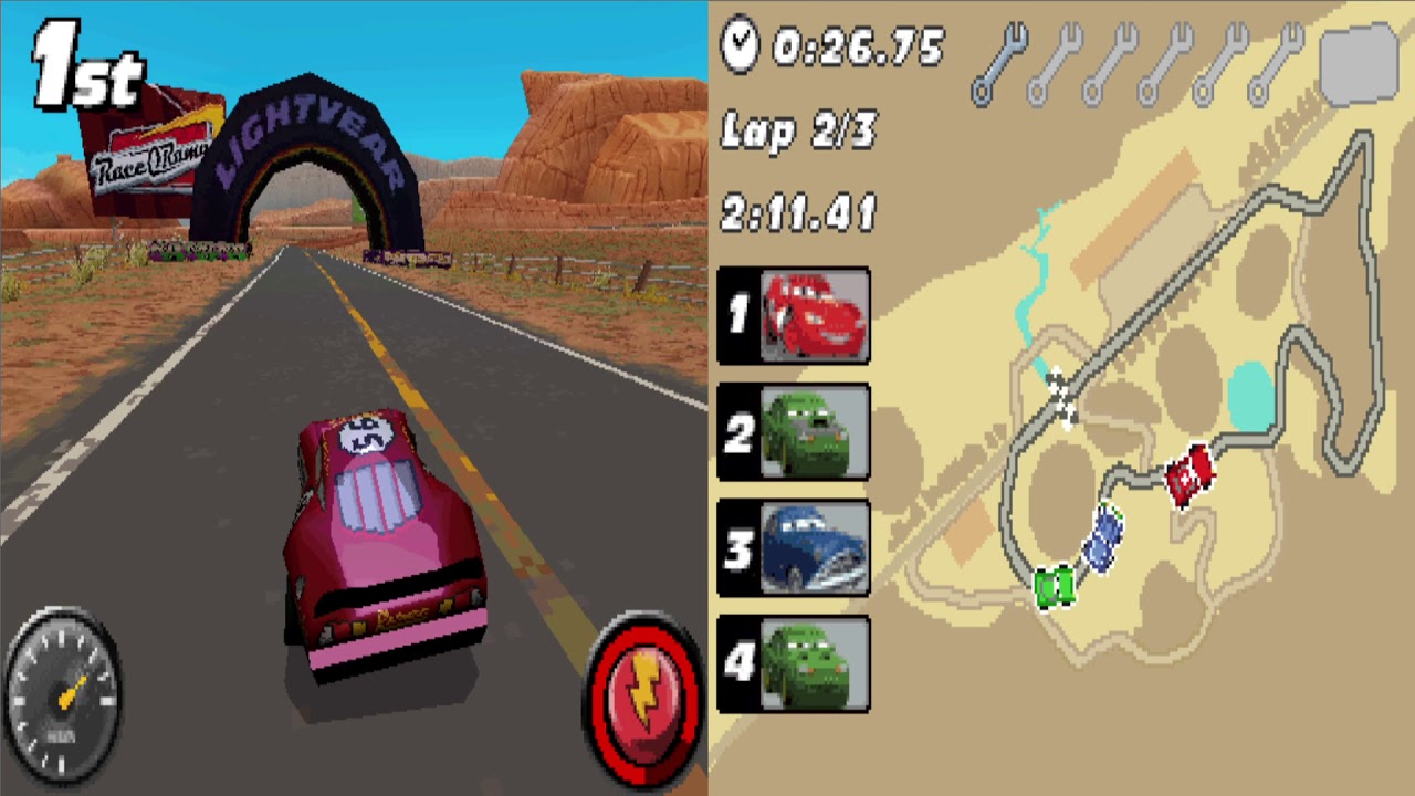 Cars Race-O-Rama - Nintendo DS Gameplay High Resolution (DeSmuME) 