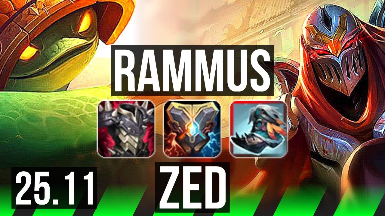 RAMMUS vs ZED (JGL) | 66% winrate | KR Diamond | 25.11