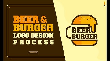 Beer and Burger Business Logo design process