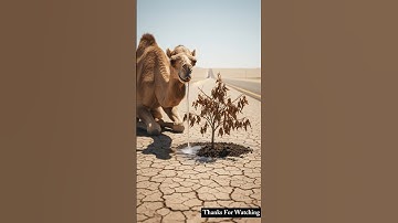 Camel watered the lychee tree and saved it from drying up 😭🌿🐪 #tree #save #camel #ai