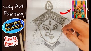 DIY Maa Durga Face | Clay Art Painting | Navratri Special Art | Tutorial for Beginners