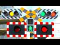 【電車】おもしろい踏切 信号 Funny railroad crossings and trains ゼブラ信号付UK踏切