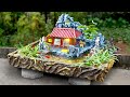 Self build diorama aquarium with fairy house | DIY aquarium ideas