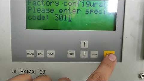 Siemens ultramat 23 - Calibration