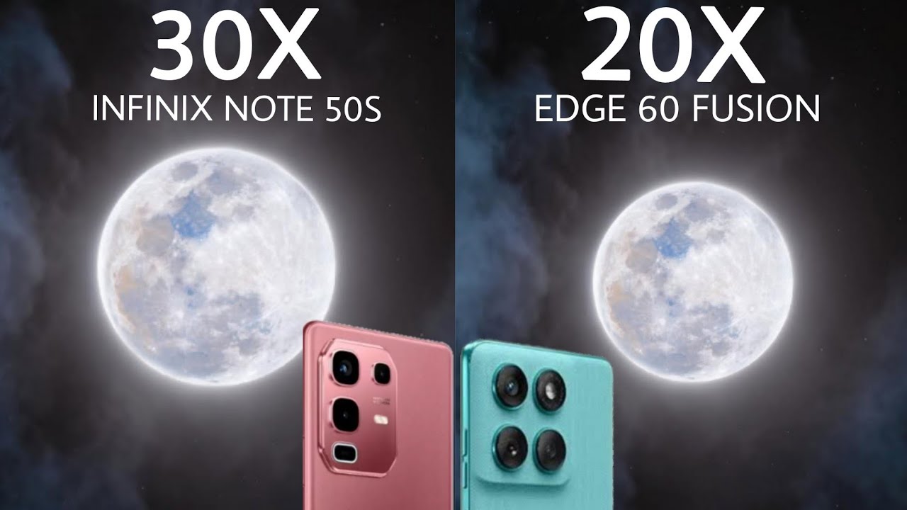 Infinix Note 50S 5G VS Motorola Edge 60 Fusion Live Zoom test MooN