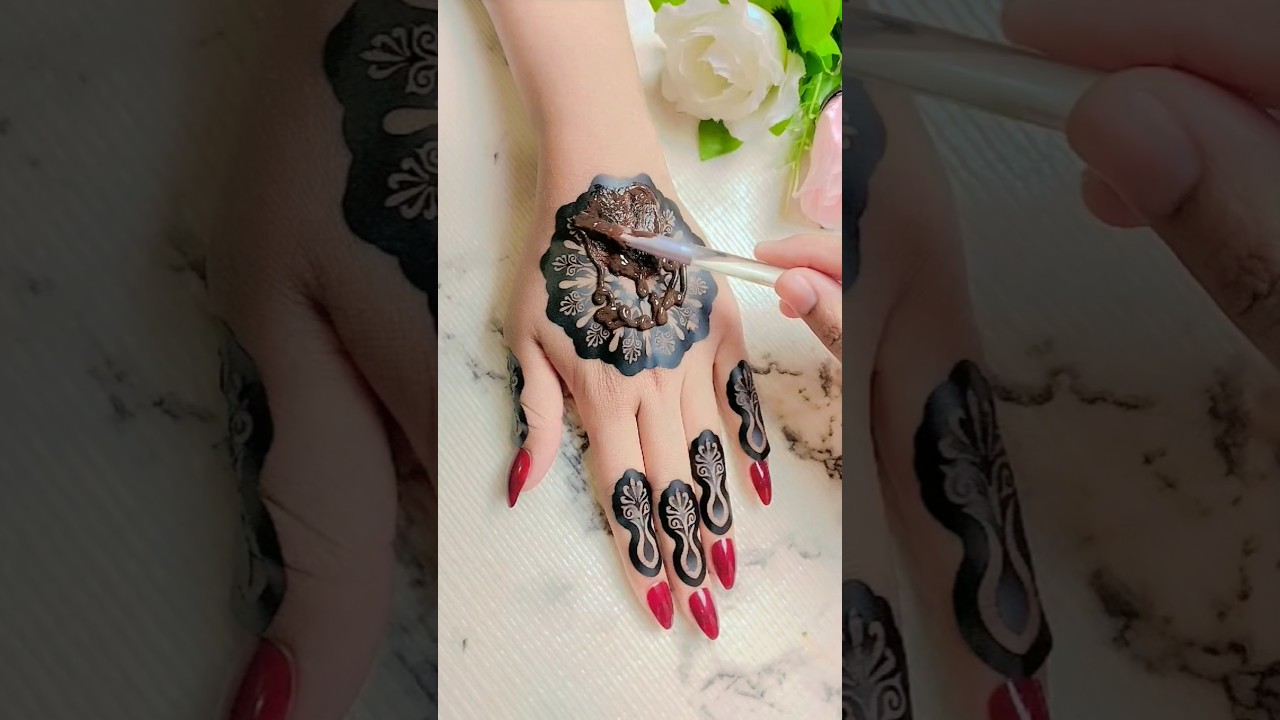 Beautiful sticker mehndi design #shorts