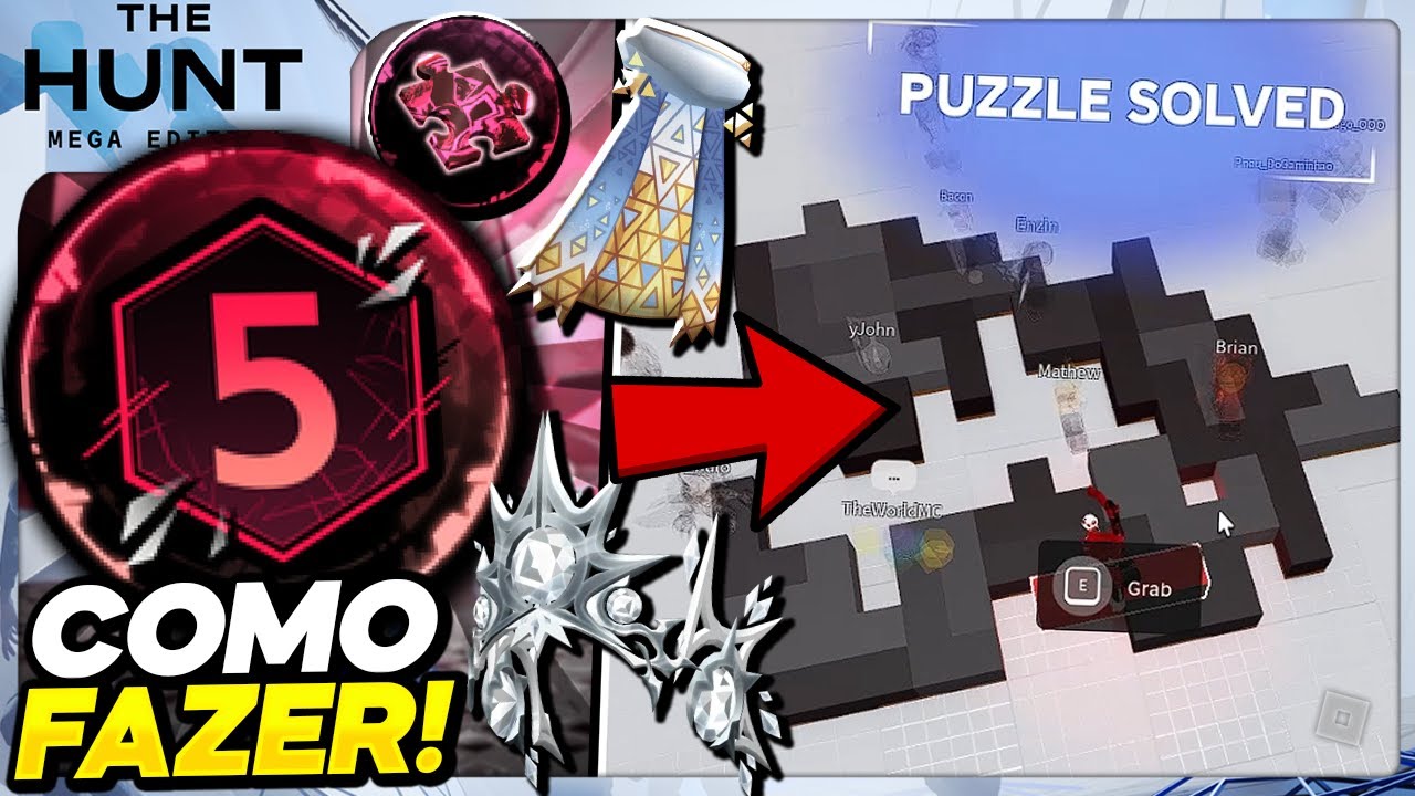 PUZZLE 5! COMO PEGAR o ITEM *Diadem of Resurgence* de GRAÇA do THE HUNT